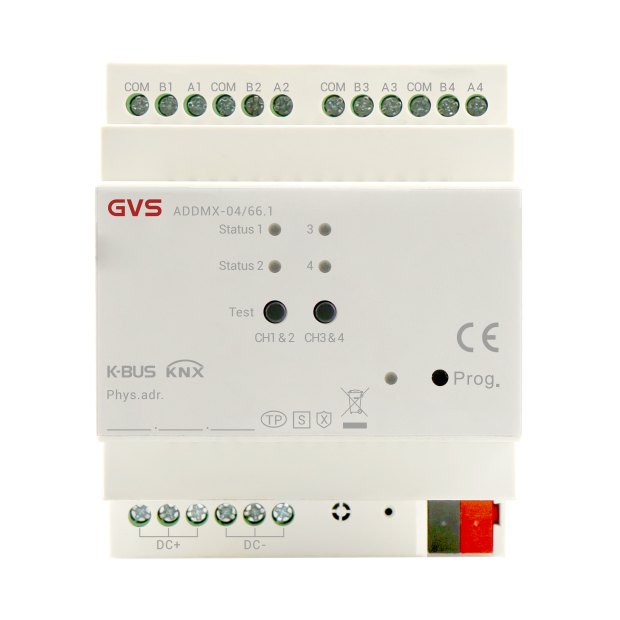 מקליט ומנגן תרחישי DMX512 עם KNX